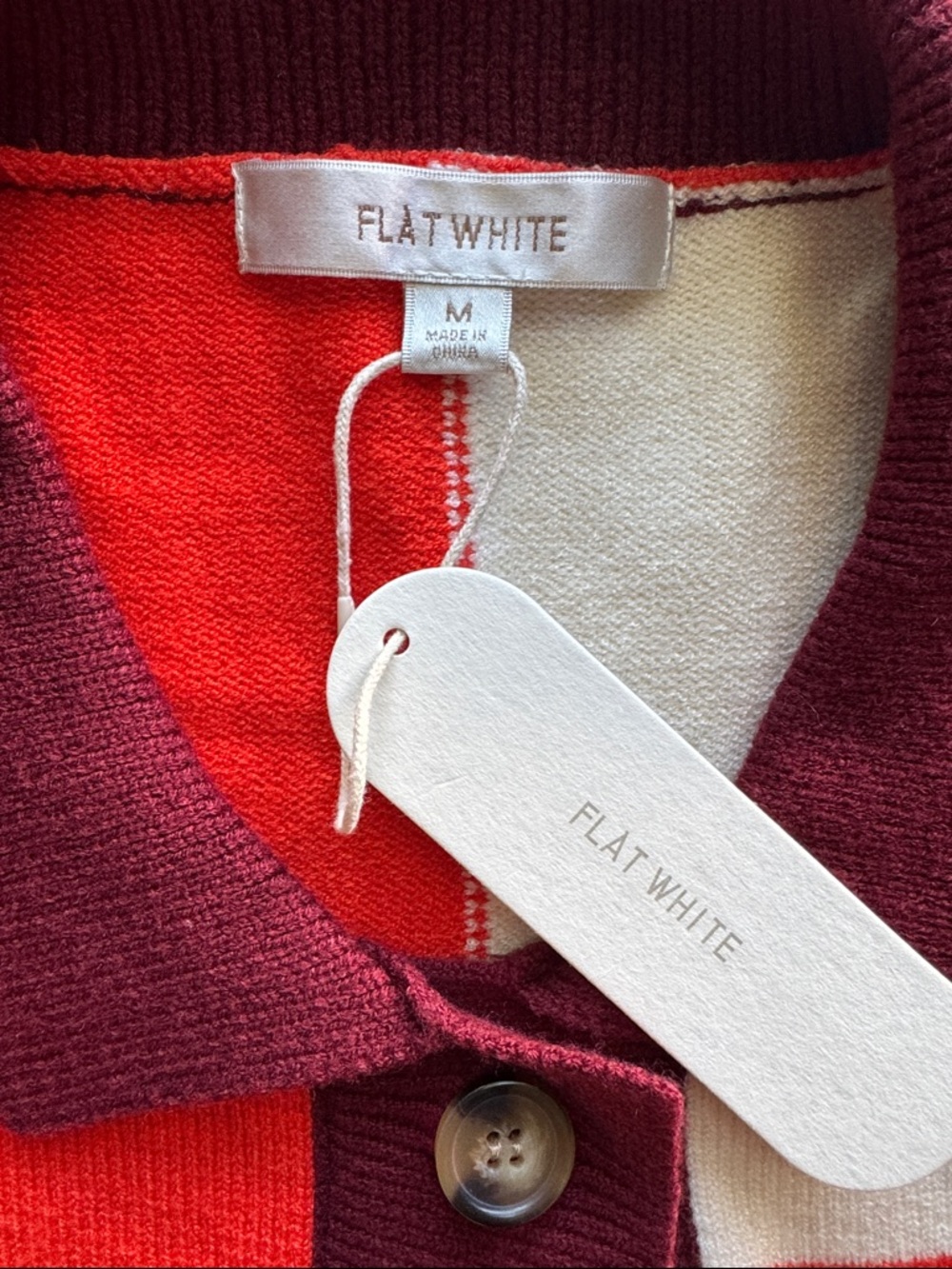 Anthropologie Flat White Colorblock Structured Cardigan Multi Size M - Picture 9 of 13